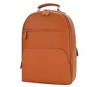 Divvia Sac à dos classique en cuir pour appareil photo reflex numérique - Sac professionnel pour photographes avec compartiment pour ordinateur portable de 15" - Grand format - 20 l - Marron