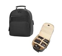 Divvia Sac à dos classique en cuir synthétique pour appareil photo reflex numérique, sac pour appareil photo professionnel, pour photographes avec compartiment pour tablette de 11 pouces, taille S, 10