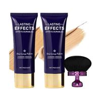 Divy Skin Fond De Teint Essence,Fond De Teint Jambes Waterproof,Body Coverage Perfector,Maquillage Pour Les Jambes Et Du Corps Avec Pinceau,For Tattoo Cover Up Natural,Longue Durée(Ivory white+Nature)