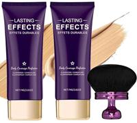 Divy Skin Fond De Teint Jambes Waterproof, Divy Skin Body Coverage Perfector Waterproof, Leg Makeup Tattoo Cover Up Cream, Full Coverage Foundation With Brush, Long Lasting (Ivoire+Naturelle)