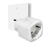 DIW-Kinetik KS-2300 Kit de commutation radio cinétique avec prise télécommandée et émetteur mural sans pile 2300 W 433 MHz Interrupteur sans fil pour intérieur