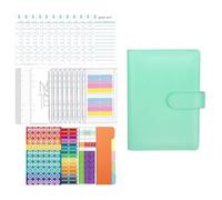 diwedaso Classeur de Budget avec Pochettes zippées, carnet en Cuir PU, Solution élégante et Pratique pour Une Gestion budgétaire et Une Planification