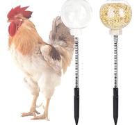 diwedaso Jouet interactif pour ingestion lente, 2 pièces, enrichissement du poulet, distributeur de picots de poulet essentiel, jouet ABS, jouets pour poules