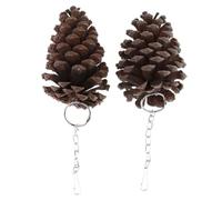 diwedaso Jouet pour Cage, perchoir et mangeoire en Pomme de pin pour Perruche ondulée, Ara et Perroquet Gris du Gabon. Structure de Jeu stimulante pour Une