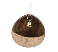 diwedaso Maison pour Petits Animaux de Jardin avec nid d'oiseau Original en Coquille de Noix de Coco - Nid Amusant et Original pour la Reproduction - Fibre de, Pas de Noix de Coco râpée, 13x13cm