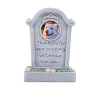 diwedaso Monument commémoratif pour Animaux de Compagnie, stèle funéraire créative en résine pour Jardin, en à Vos Animaux Bien-aimés. Pierre tombale, Gris, Accompagner