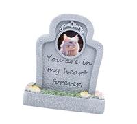 diwedaso Monument commémoratif pour Animaux de Compagnie, stèle funéraire créative en résine pour Jardin, en à Vos Animaux Bien-aimés. Pierre tombale, Gris, Éternel