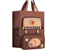 diwedaso Trousse de Sac à en Toile imprimée Primaire avec étui détachable pour étudiant, Sac de tutorat pour étude Cas, Livre, Dessin animé, tutorat, tapez+2