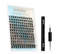 Diwinsh Kit Extension Cils 144 PCS 9-15mm D Curl Bande Transparente Faux Cils DIY Individuels Extension Cils Kit Avec Lash Bond And Seal Kit Extension de Cils Debutant