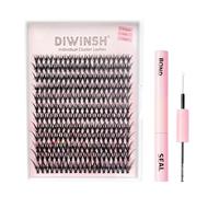 Diwinsh Kit Extension Faux Cils avec Lash Bond and Seal 240 Pcs 40D 9-16 mm D-Curl DIY Individuel Extension Cils Créez facilement des cils souples et naturels (40D-9-16 mm Kit)