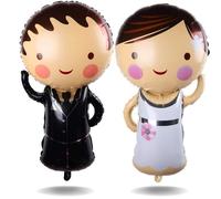 DIWULI 2 Parties de Ballons de Mariage XXL, Monsieur et Madame, Jeunes mariés, Jeunes Mariés, Jeunes Mariés Foil Ballon, Mariage Feuille Fête de Mariage de Ballon, Anniversaire de Mariage