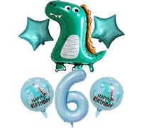 DIWULI Decoration Anniversaire Dinosaure 6 Ans - Set Ballons