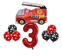 DIWULI Décoration Anniversaire Pompier 3 Ans - Ballons