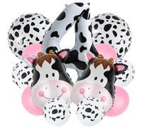 DIWULI Vache 4 Ans - Anniversaire Ferme Chiffre Noir Blanc