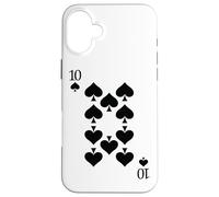 Dix 10 de Piques drôles et faciles pour Halloween Costumes Avant et arrière Coque pour iPhone 16 Plus