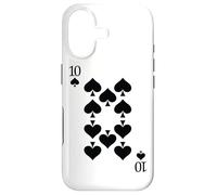 Dix 10 de Piques drôles et faciles pour Halloween Costumes Avant et arrière Coque pour iPhone 17