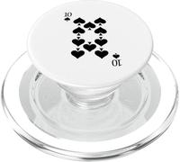 Dix 10 de Piques drôles et faciles pour Halloween Costumes Avant et arrière PopSockets PopGrip pour MagSafe