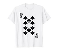 Dix 10 de piques drôles et faciles pour Halloween costumes avant et arrière T-Shirt