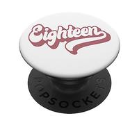 Dix-Huit Ans 18 Ans pour Filles et Femmes 18e Anniversaire PopSockets PopGrip Adhésif