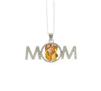 Dix-huit Arhats Figure Pattern Cadeau de fête des Mères pour Maman Nana Grandma Collier Anniversaire Bijoux, M