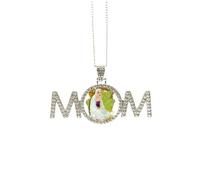 Dix-huit Arhats Illustration Pattern Cadeau de fête des Mères pour Maman Nana Grandma Collier Anniversaire Bijoux, M