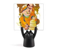 Dix-huit Arhats Support mémo motif figurine dessin animé chat noir décoration