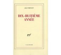 Jean Prévost – Dix-huitième année – Roman – Broché