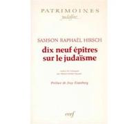 Dix neuf épîtres sur le judaïsme Samson Raphaël Hirsch (Auteur)