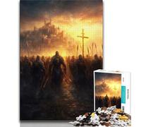 Dix Puzzles médiévaux de Chevaliers Anges pour Adolescents 1000 Puzzles, Jeu éducatif, Jouet de défi, décoration Murale, Cadeaux d'anniversaire et de Noël Uniques 50x75cm