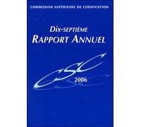 Dix-septième rapport annuel 2006 : brochure 4503 - Collectif - Journaux Officiels - broché - Etude