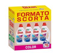 Dixan Lessive liquide Color Pack (4 x 19 lavages), lessive liquide pour machine à laver pour des couleurs vives, un nettoyage en profondeur du linge et une fraîcheur hygiénique pour la