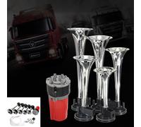 Dixie Car Trumpet Air Horns For Car,Dixie Musical,Dukes Of Hazzard,General Lee,Car Truck And Boat,125db,12v,5 Silver,Black,Red - Type Silver Trumpet