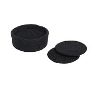 Dixie Dessous de verre Ella Ø10.5 cm Lot de 6 Noir pur