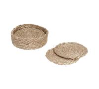 Dixie Lot de 6 sous-verres en verre Elin Ø10.5 cm Gris naturel