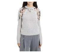Dixie - Maille col rond - Femme - Pulls - Gris - Taille: 38 FR