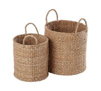 Dixie Panier de rangement à poignées Esther cylinder Lot de 2 Natural