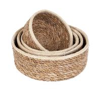 Dixie Panier Emil seagrass small Lot de 4 Nature-blanc