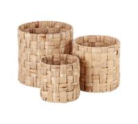 Dixie Paniers de rangement Lily cylinder Panama 3 pièces Natural