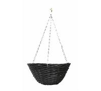 DIXIE STORE Panier Suspendu pour Fleurs Pot Suspendu Technoratan Panier Décoratif pour Fleurs et Plantes à Suspendre Avec Une Chaînette 32 x 32 x 14 Cônes Gris Foncé