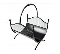 Dixiestore Panier à Bûches | Panier à Bûches en Métal pour Bois de Chauffage 121 Porte-Bûches | Panier en Métal Solide et Efficace pour Ranger le Bois de Chauffage, Noir