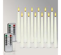 Dixmas Bougies LED Bougeoir de Table avec Télécommande, Lot de 6/12pcs, Minuterie & Luminosité Réglable, Décoration Fêtes