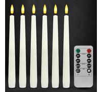 Dixmas Bougies LED Bougeoir de Table avec Télécommande, Lot de 6/12pcs, Minuterie & Luminosité Réglable, Décoration Fêtes