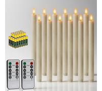 Dixmas Bougies LED de Table avec Télécommande, Lot de 6/12pcs, Minuterie & Luminosité Réglable, Décoration Fêtes avec batteries