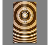 DIXTIME Retro 70er Braun Designer Wanduhr Modernes Wanduhren Design leise kein Ticken 3DS-0217