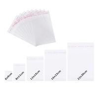 DIY-24H Lot de 500 sachets en plastique transparent refermables avec fermeture autocollante, pour formats DIN A4, A5, A6, A7, A8, en aluminium