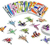 DIY 3D Creative Insect Paper Jigsaw Puzzle Set, 30PCS 3D Insect Puzzles 3D Animal Puzzles Éducatifs DIY Artisanat Cadeaux, Assemblage sans Effort(Airplanes)