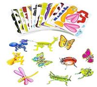 DIY 3D Creative Insect Paper Jigsaw Puzzle Set, 30PCS 3D Insect Puzzles 3D Animal Puzzles Éducatifs DIY Artisanat Cadeaux, Assemblage sans Effort(Insects)