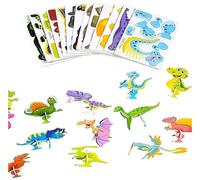 DIY 3D Creative Insect Paper Jigsaw Puzzle Set, 30PCS 3D Insect Puzzles 3D Animal Puzzles Éducatifs DIY Artisanat Cadeaux, Assemblage sans Effort(Dinosaurs)