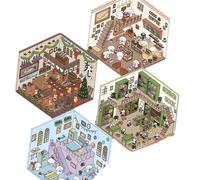 Diy 3d Sticker Scene, 3d Miniature Scene Stickers, 3d Sticker Scene, Diy 3d House Stickers, Cute Cartoon Scene Stickers (B)