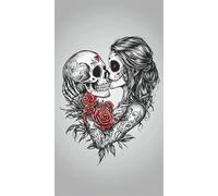 DIY 5D Adultes et débutants Diamant Peinture Complète Foret Kit Maquillage Crâne Fille Gothique Motif Diamant Art Kits Diamond Painting Idéal Pour Décoration Murale Foret Carré 25x45cm AD2819